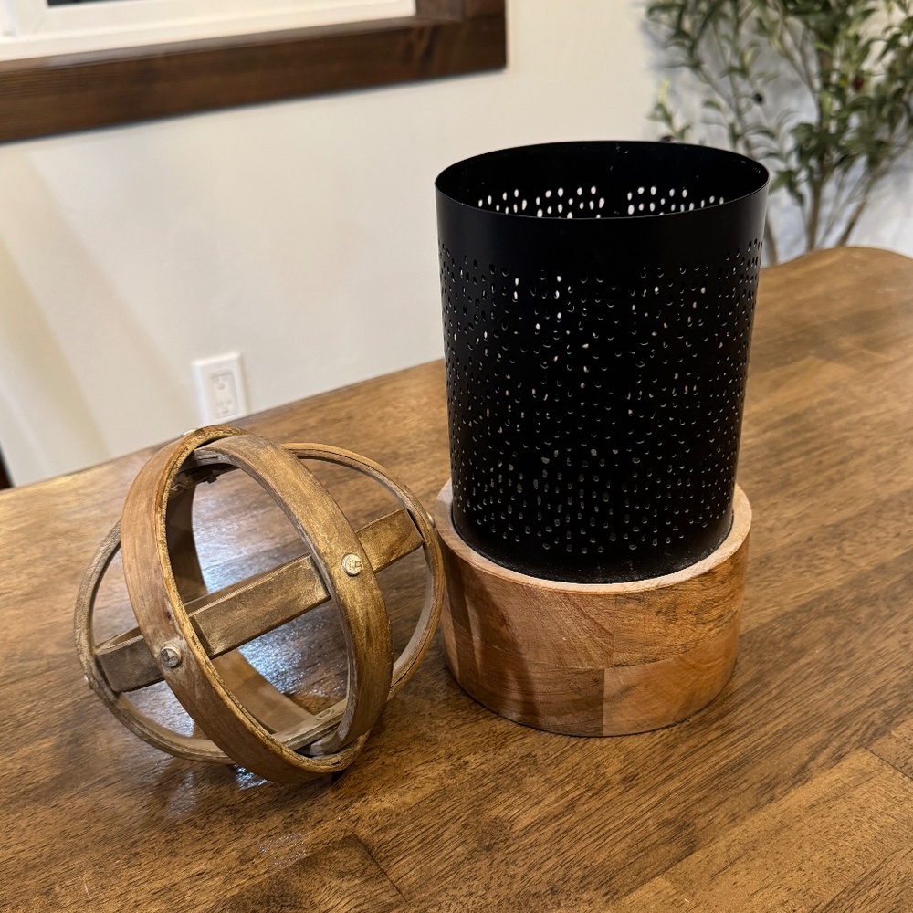 Rustic Modern Candle Holder and Decor